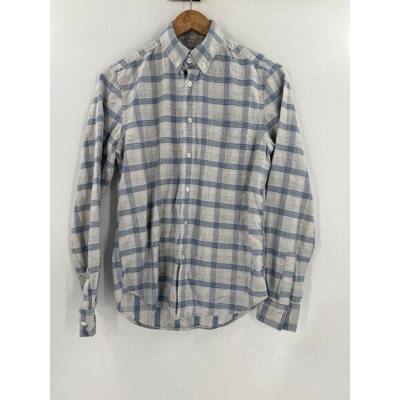 Steven Alan Shirt Men's Extra Small Button Up Made in USA BLUE Casual Adult - Picture 3 of 15